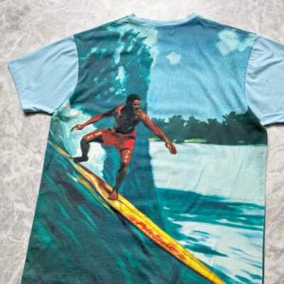 VTG 90s POLO SPORT RALPH LAUREN SURFING ALL OVER PRINT AOP T-SHIRT
