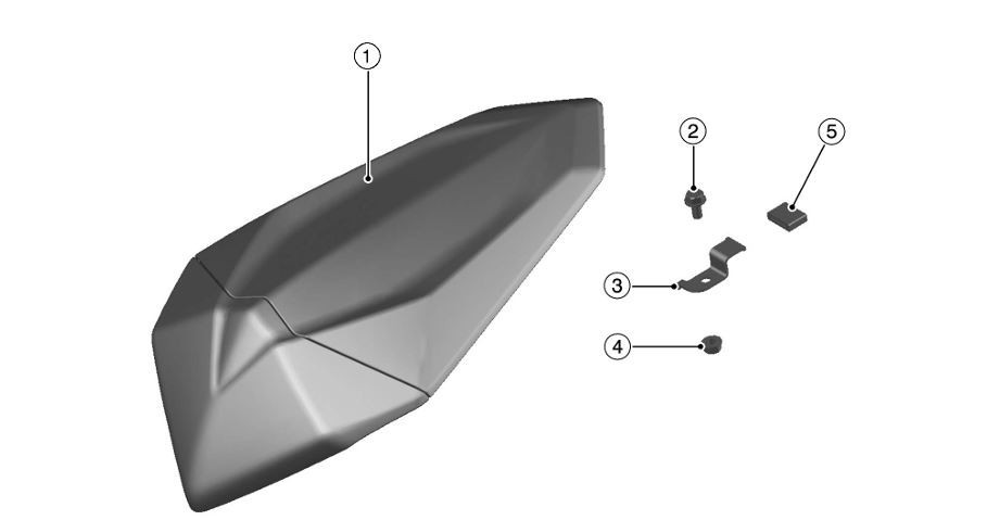 OE Kawasaki NINJA 500 Z500 Seat Cowl Metallic Spark Black 99994