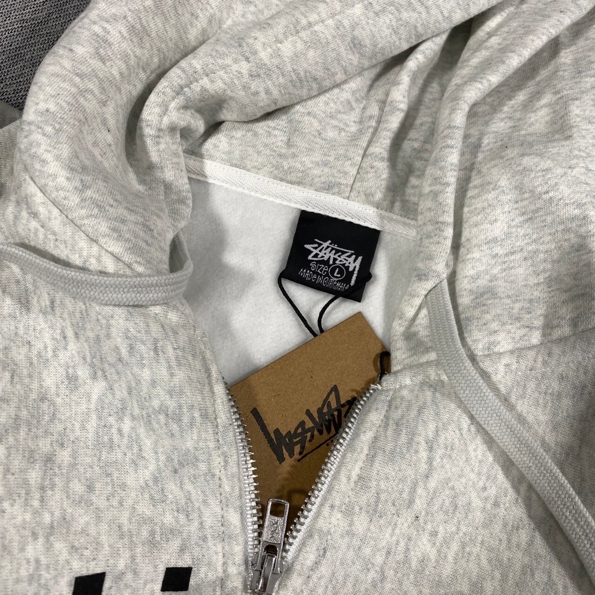 Stussy Block Sport Zip Hoodie Large Ash Heather BNWT | eBay