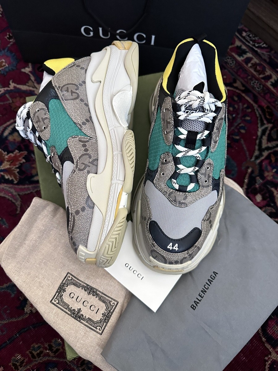 Gucci x Balenciaga The Hacker Project Triple S Sneakers Size 44
