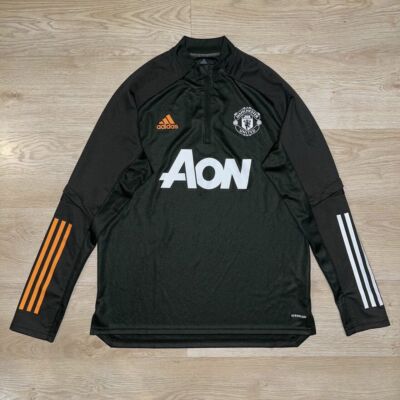 MANCHESTER UNITED ADIDAS 20/21 FOOTBALL SOCCER TRAINING TRACK TOP