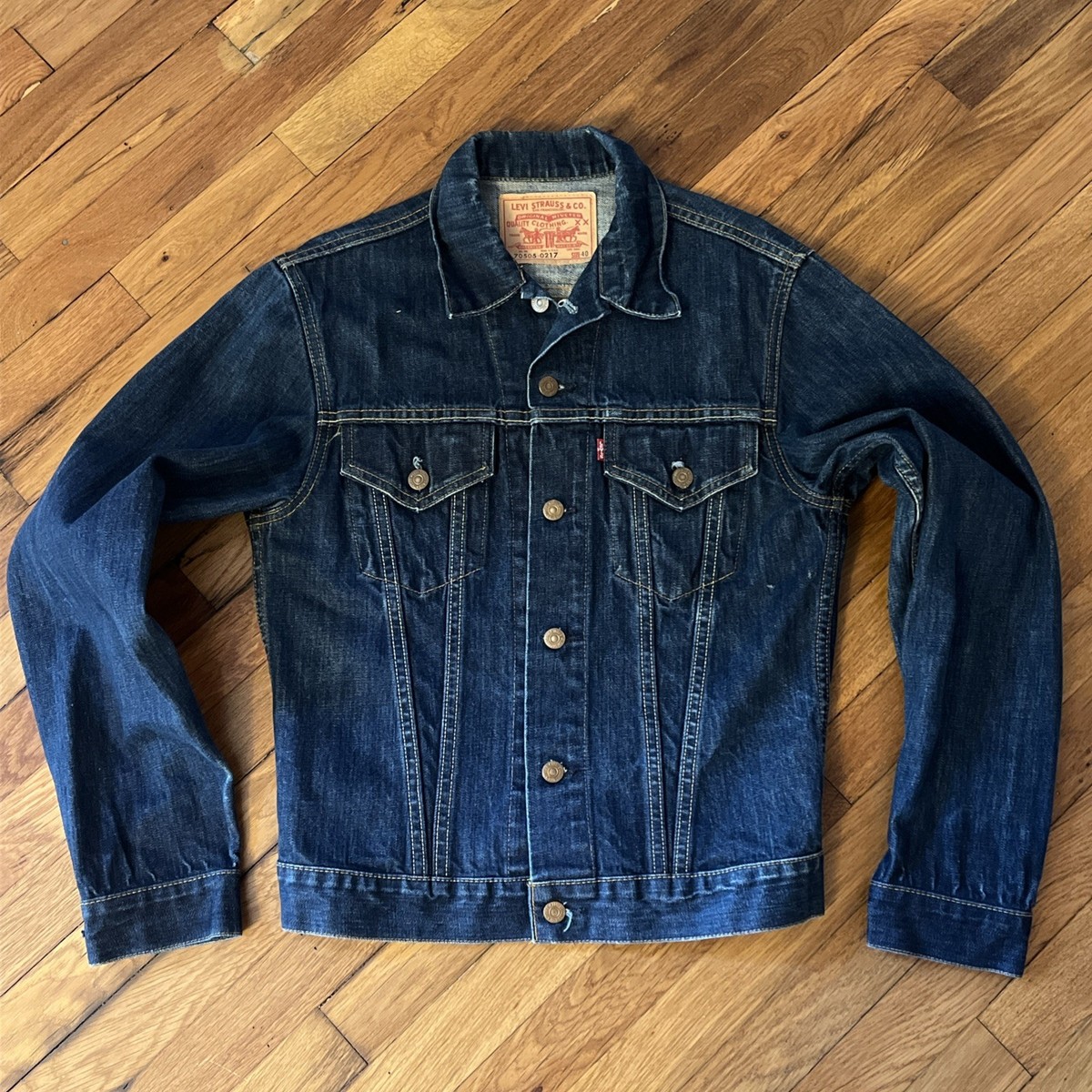 Levis Big E 70505-0217 Type 3 90s Denim Trucker Jacket Size 40 555