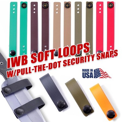 IWB Soft Loops w/Pull-The-Dot Security Snaps & Softloop Mounting