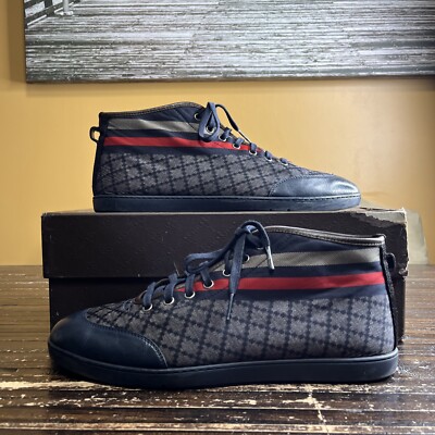 Men's Size 9 Gucci 9.5 US Diamante High Top Blue Gucci 268686 | eBay