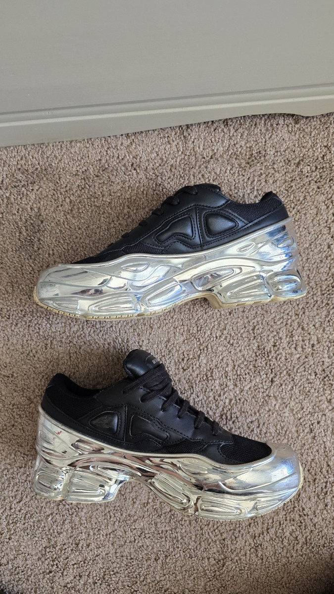 USED Adidas x Raf Simons Ozweego Mirrored Black Metallic EE7944 6
