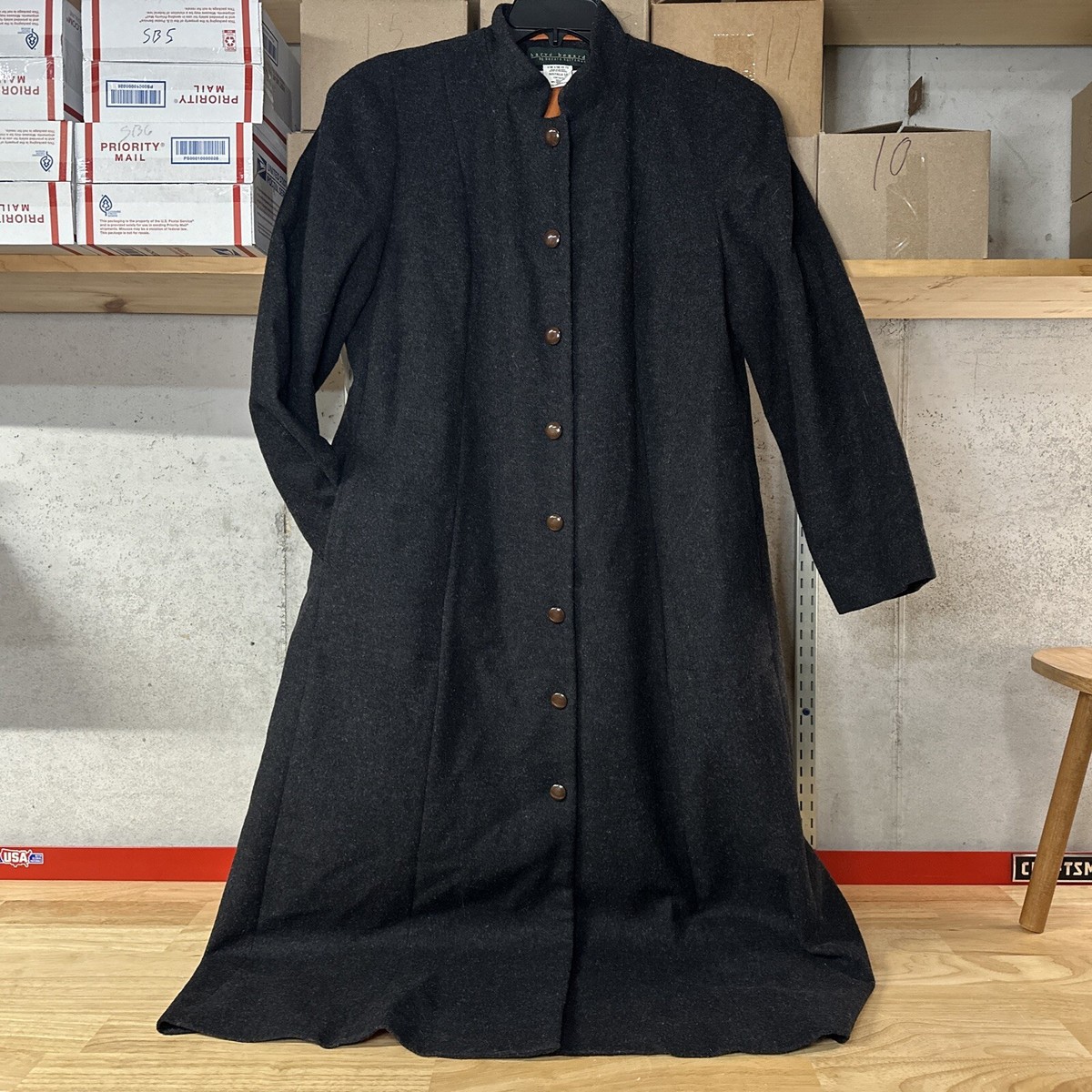 Harve Benard Wool Long Coat Women's Size 12 Black | eBay