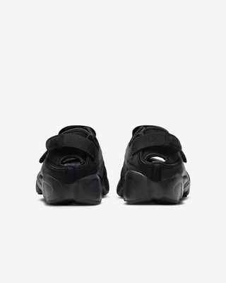 Nike Air Rift Women's Shoes Leather Metallic Silver Black IH3656
