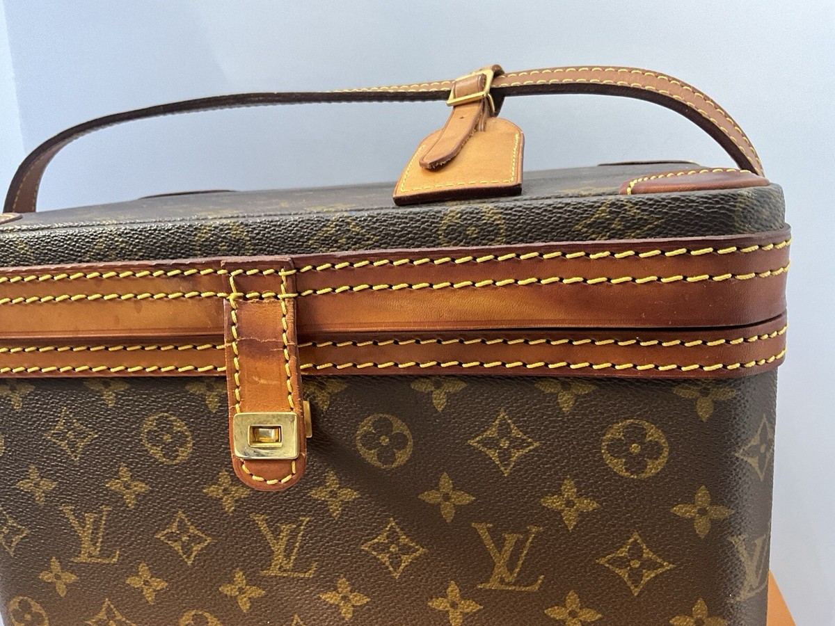 LOUIS VUITTON Monogram Train Makeup Toiletry Case Rare Authentic