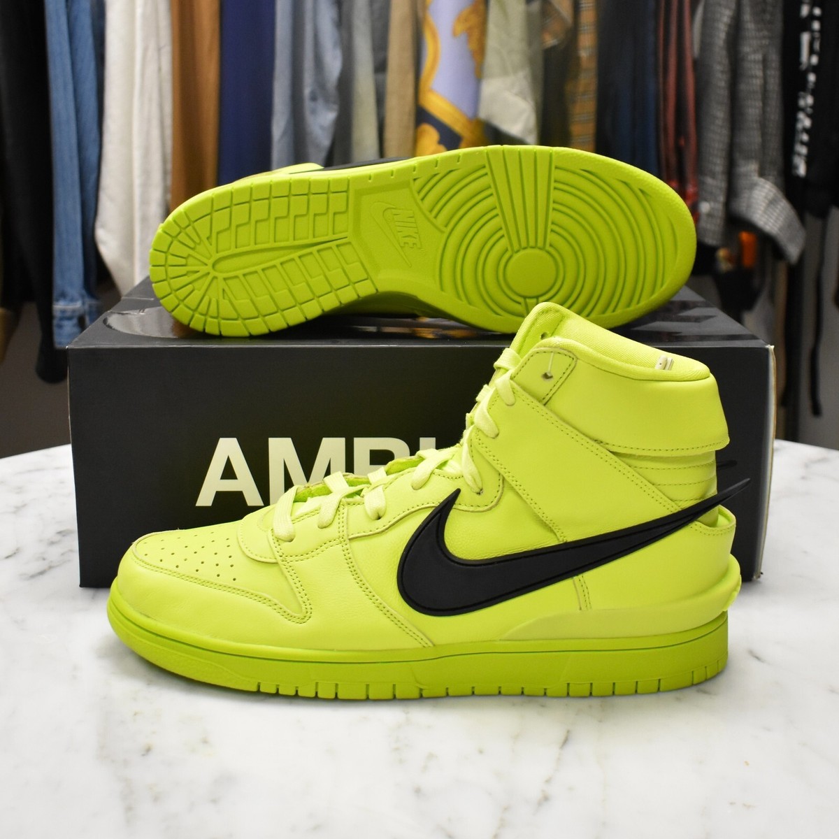 Size 10.5 - AMBUSH x Nike Dunk High Flash Lime for sale online | eBay