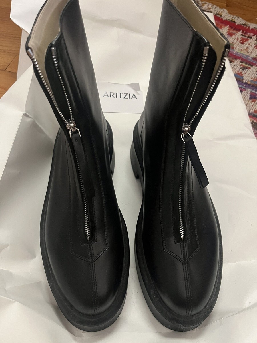 The Row Black Leather Zipped Boots - BRAND NEW - Size 11/41 | eBay