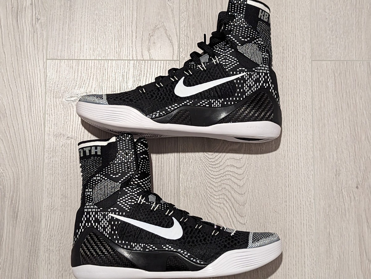 DS NIKE AIR ZOOM KOBE IX 9 BHM BLACK HISTORY WHITE ELITE sz 9 halo