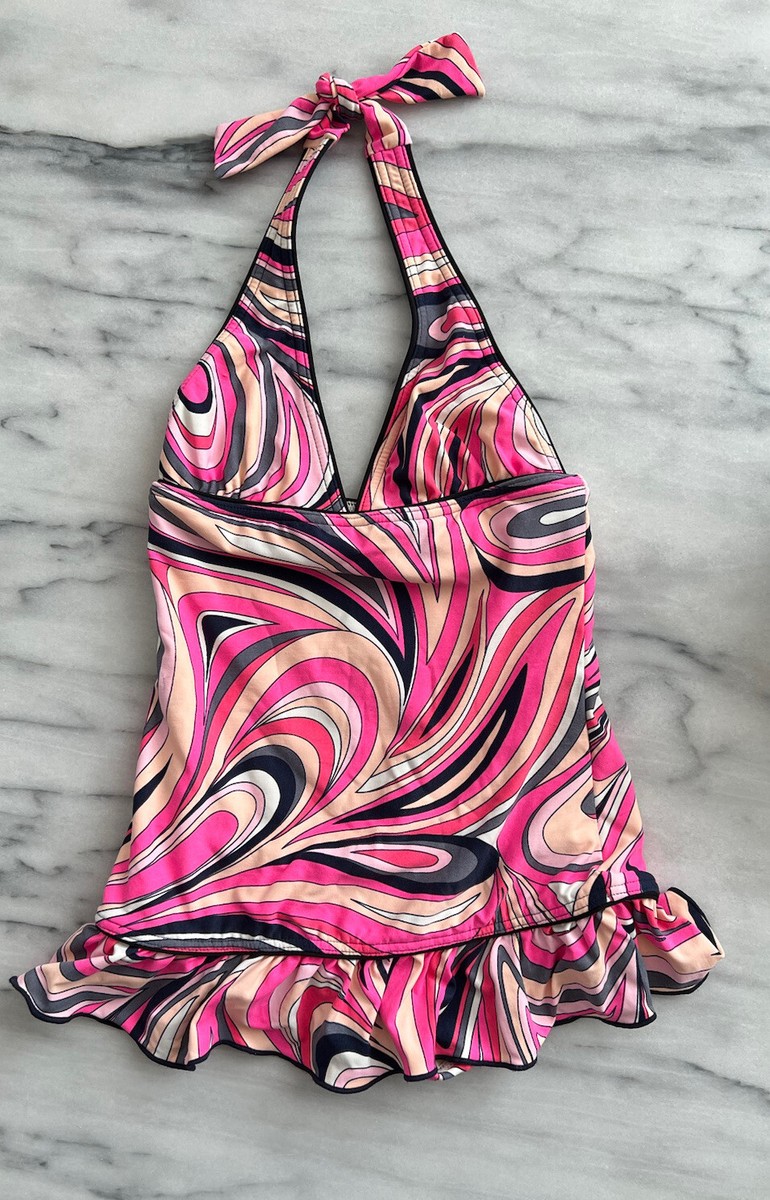 Juicy Couture Designer Girl's One Piece Swim Suit sz 4T Pink Multi
