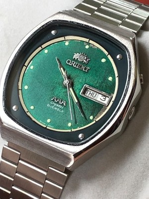 Vintage Orient Crystal Day-Date Automatic 21 Jewels Japan Men's