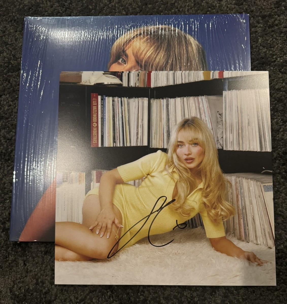 signed short n sweet insert sky blue marble vinyl autographed