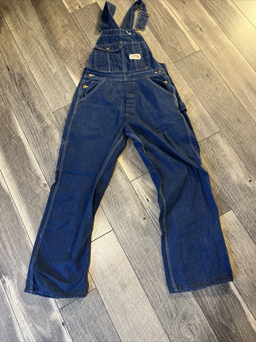 Vintage 1960's Red Camel Bib Overalls Denim Workwear EUC (see Pics