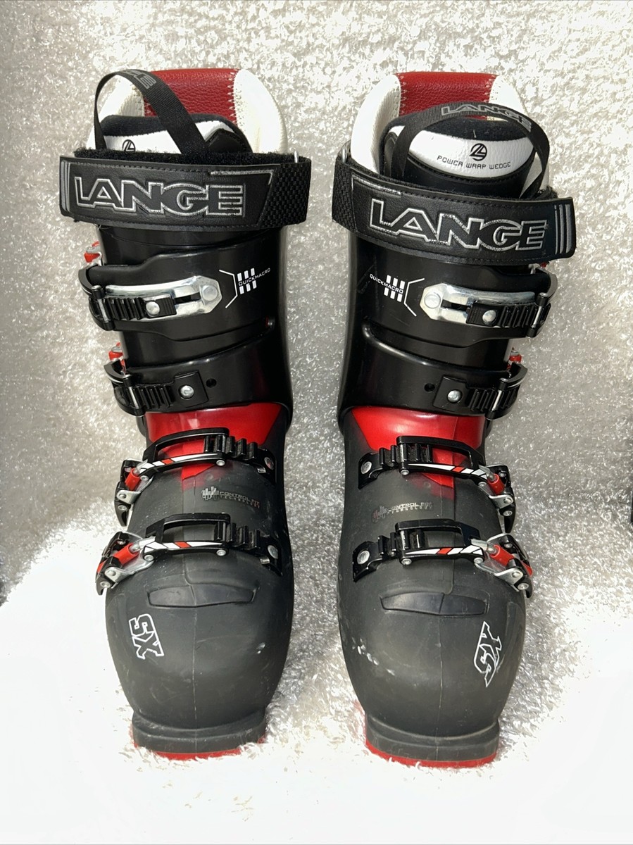Lange SX80 Black Red Downhill Ski Boots Men's Size 206 MM/ 265