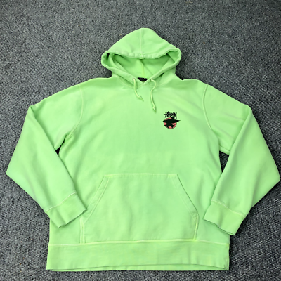 Stussy Surfman Hoodie Mens XL Green Sweatshirt International Tribe