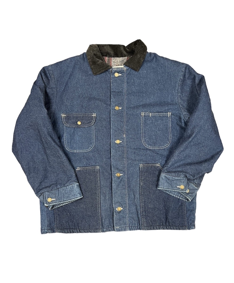 Vintage WearGuard Jacket Mens XLT Work Coat Chore Blue Denim