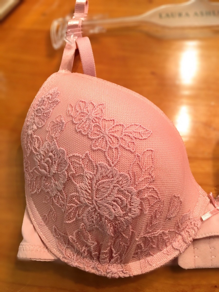 NEW Laura Ashley Underwire Padded Everyday Comfort Bra 34C Rose