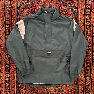 Vintage 90s Nike Anorak Windbreaker Jacket Men's Hooded Parka