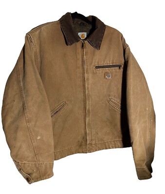 Carhartt Detroit Jacket Men's Blanket Lined Distressed J97 CML No