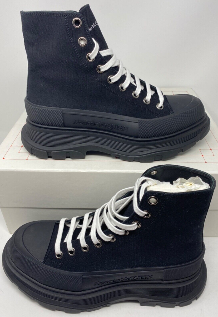 Alexander McQueen Tread Slick Exaggerated-Sole Canvas Sneaker