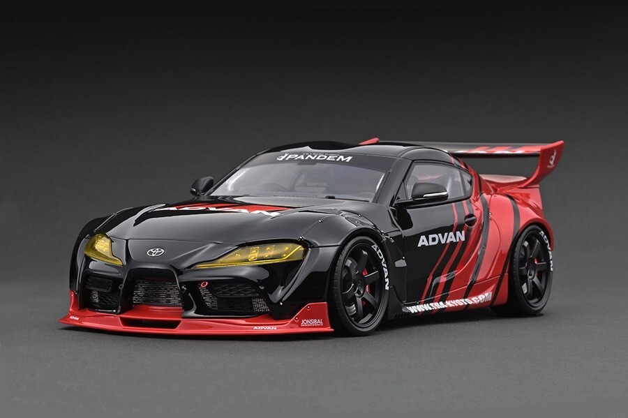 ignition model 1/18 PANDEM TOYOTA Supra A90 Advan Black Red IG2199