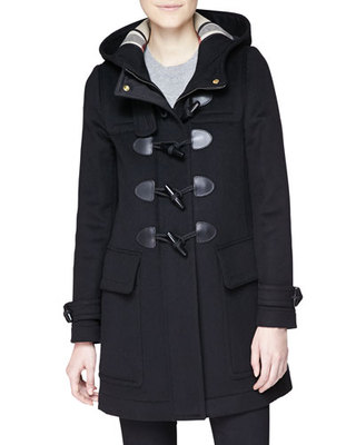 Burberry Brit Finsdale Wool Duffle Coat Jacket size 10 EU46 $995