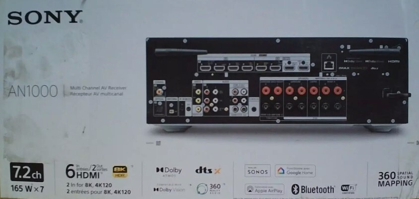 Sony STR-AN1000 7.2-Channel 8K UHD AV Receiver 27242924031| eBay