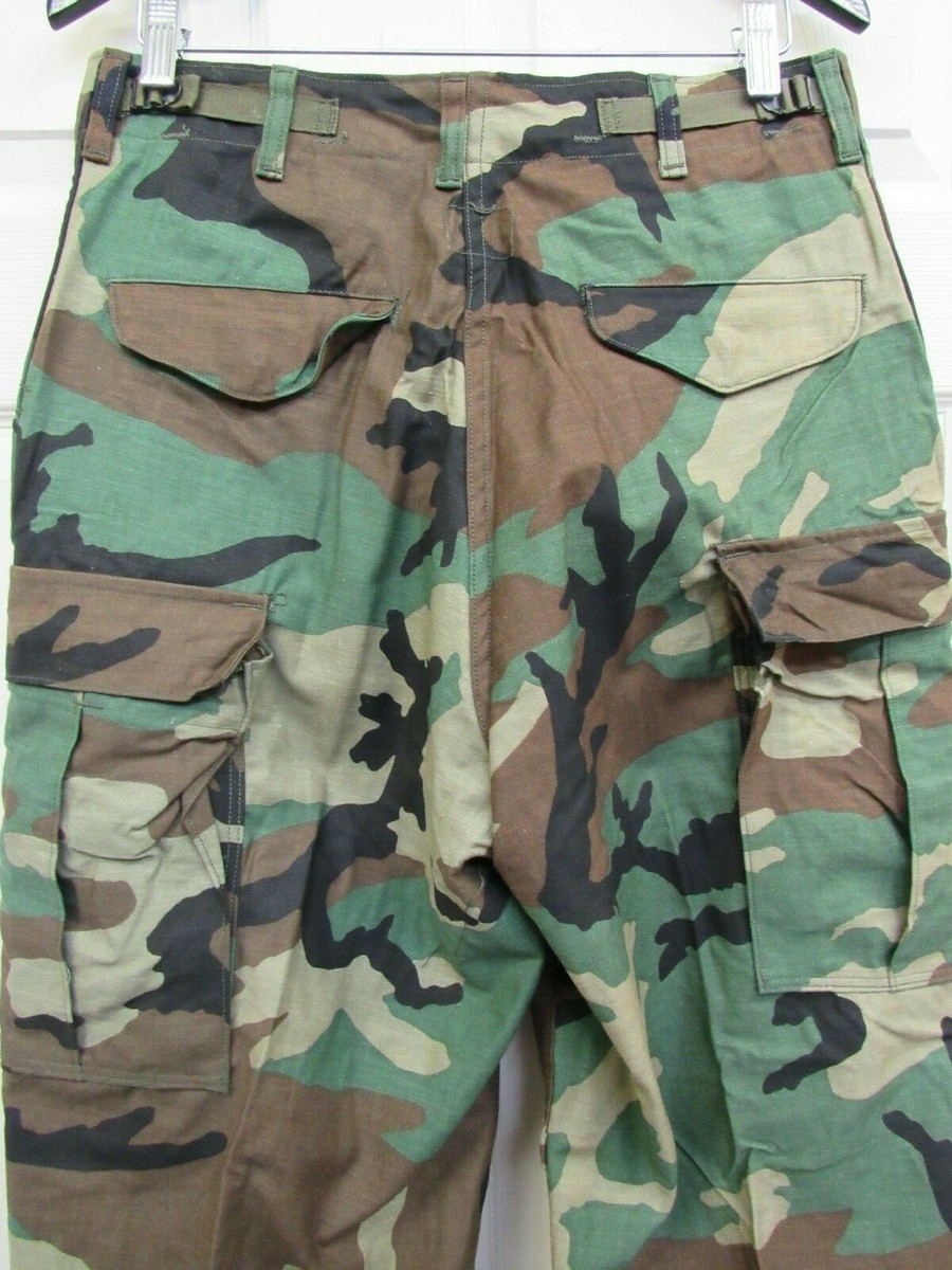 US GI M65 Woodland Camo Field Pants Trousers Talon Zipper Small