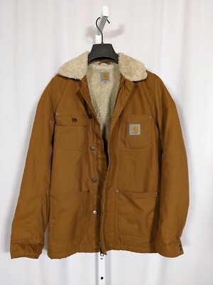 Carhartt WIP Phoenix Cost Jacket Sherpa Duck Canvas Brown XS | eBay