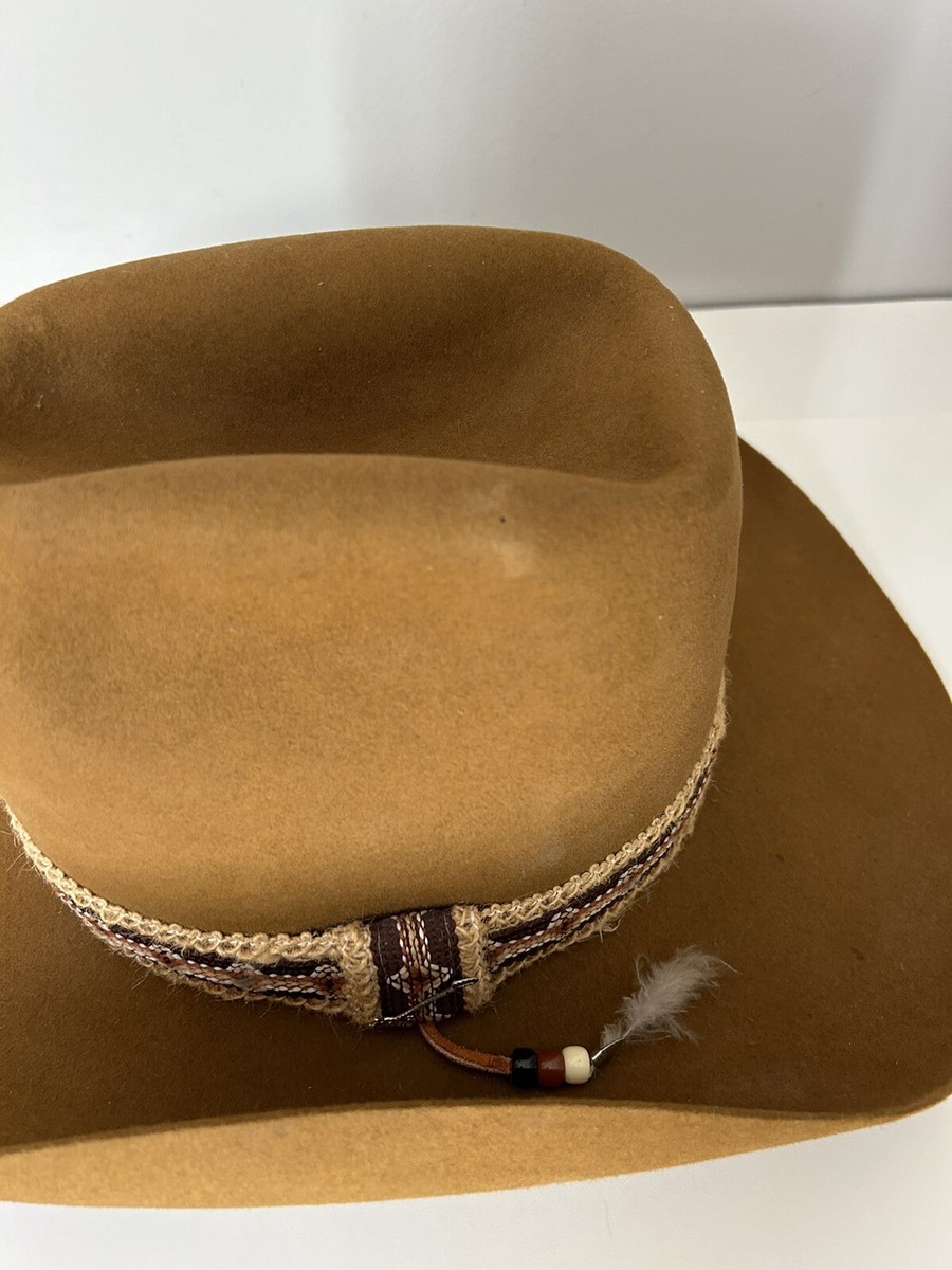 John B. Stetson Vintage 4X Beaver Western Cowboy Hat Brown 7 1/8