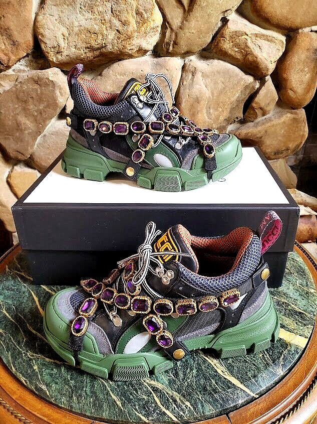 Gucci Flashtrek Green Unisex Size 7.5 | eBay