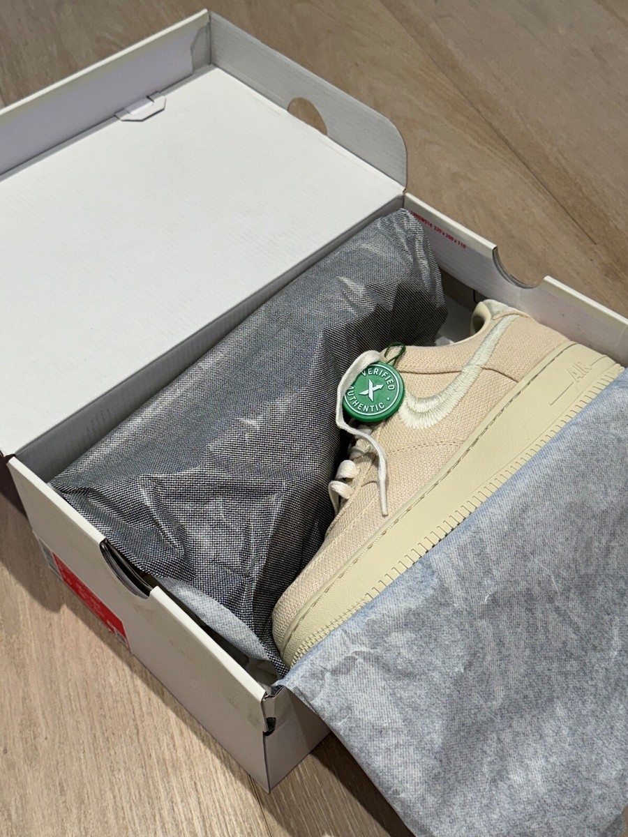 Nike Stussy Air Force 1 Low Fossil Men 8 Women 9.5 CZ9084-200