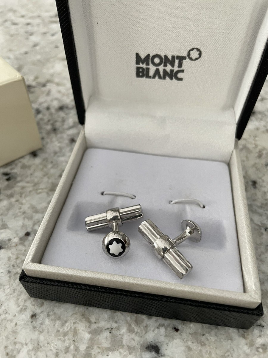 モンブラン MONT BLANC ロゴ入りカフリンクス シルバー リバーシブル