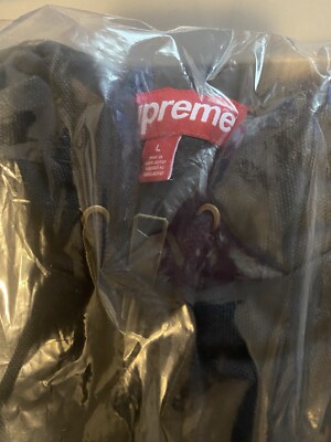 Supreme®/Thrasher® Hooded Work Jacket Neckface Black Size Large In