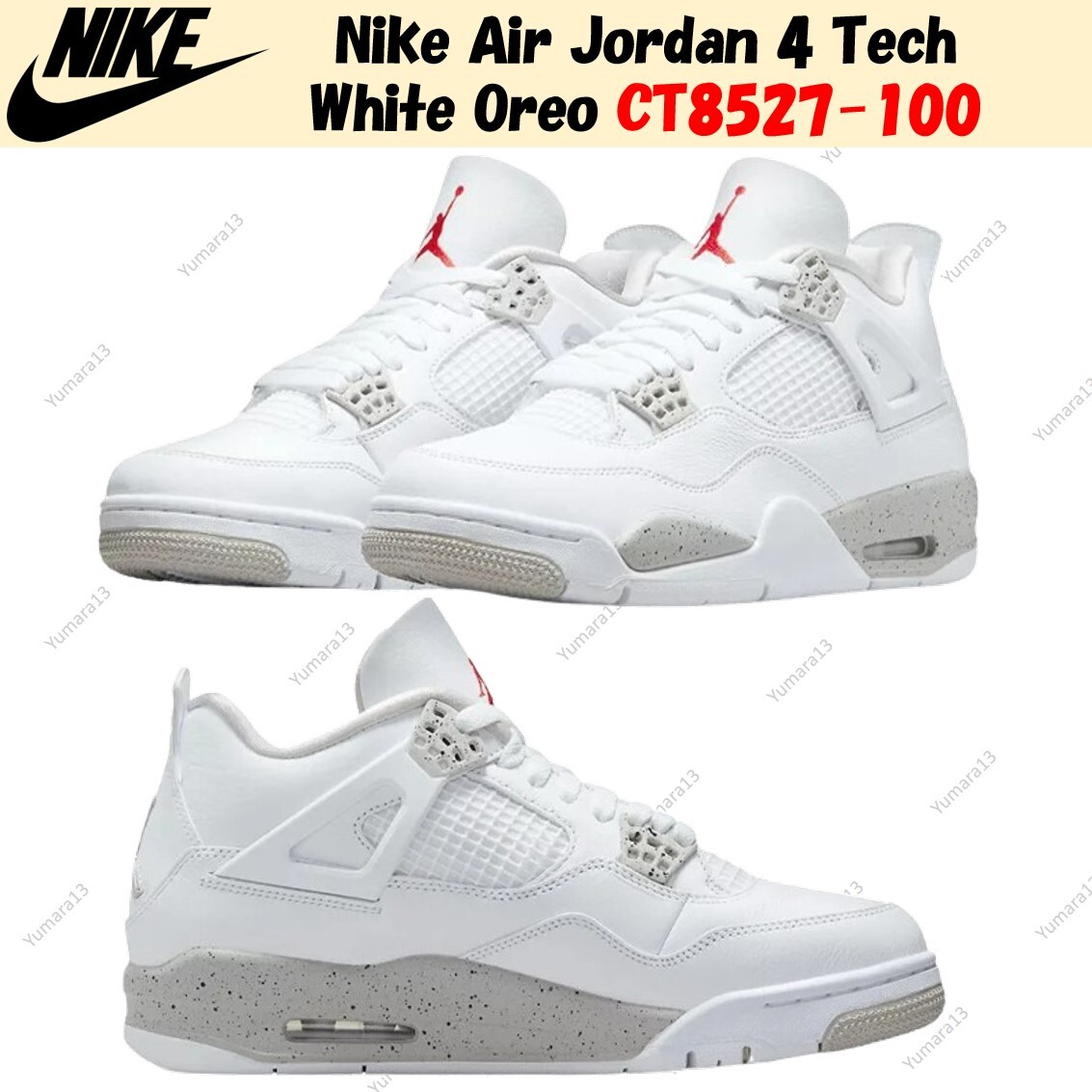 Nike Air Jordan 4 Tech White Oreo CT8527-100 Men's Size | eBay