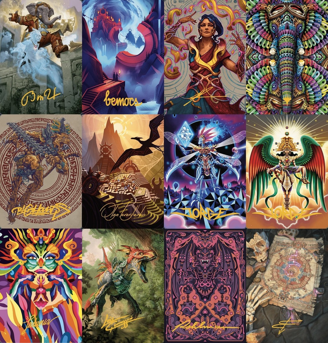 MTG 島x4 神河 浮世絵 サインド signed MTG 島x4 神河 浮世絵 サインド