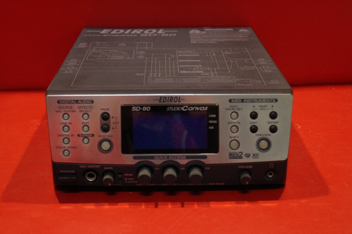 USED Roland Edirol SD-90 Studio Canvas MIDI Sound Module Interface