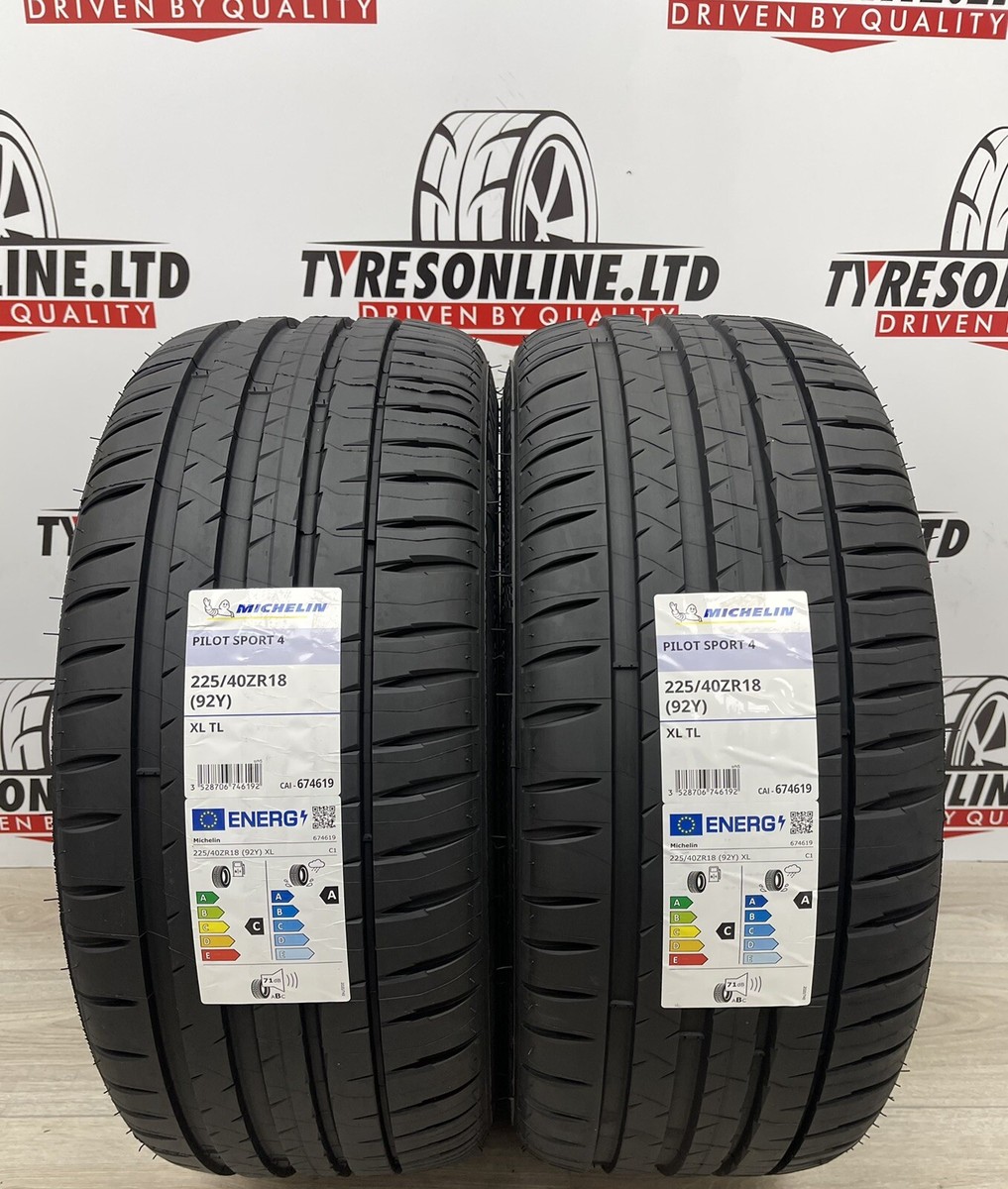 2 X 225 40 18 MICHELIN PILOT SPORT 4 92Y XL 225/40ZR18 BRAND NEW