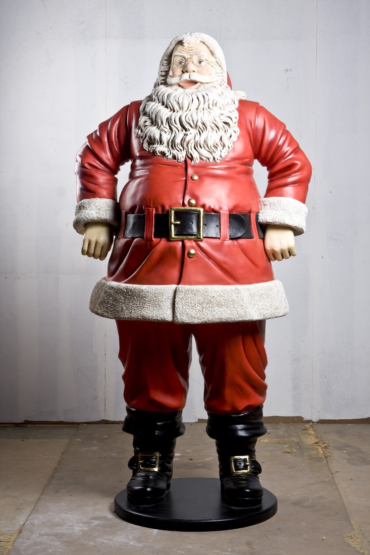 Jolly Santa Claus Life Size Resin Christmas Statue Holiday Theme