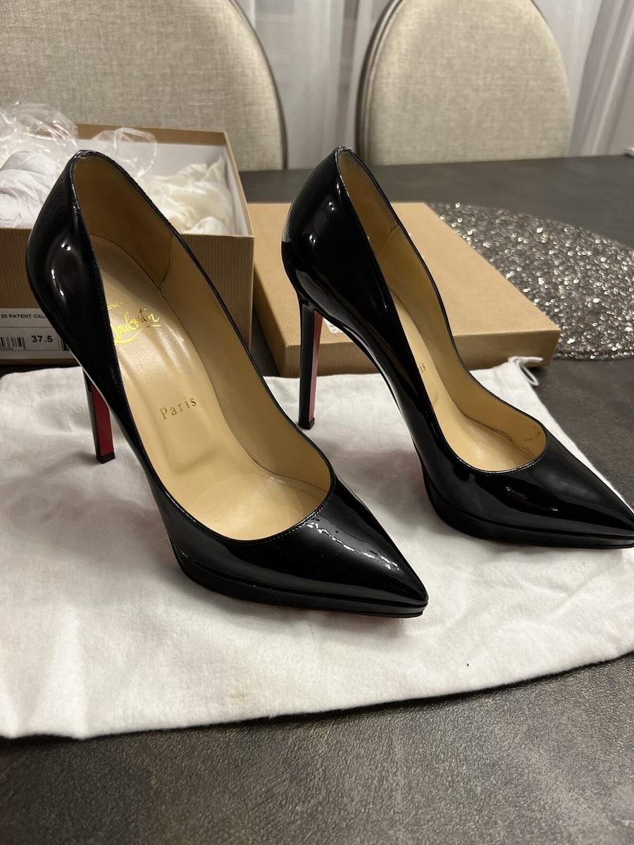 Christian Louboutin Pigalle Plato 120 Patent Calf leather, Sz 37.5