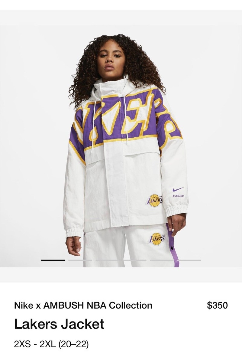 Nike x Ambush Lakers | Jacket | XL | White | Style: DB1617-121