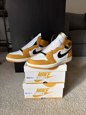 New Mens Nike Air Jordan 1 Retro High OG Yellow Ochre DZ5485-701