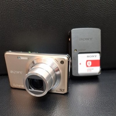SONY Cyber-shot DSC-W270 Gold 12.1MP Digital Camera w/2 Batteries
