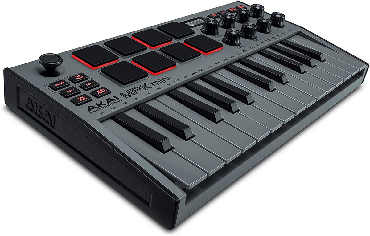AKAI MPK mini MK3 Professional MIDI Keyboard Controller Gray New