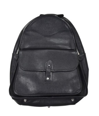Men's Ghurka Vintage Black Leather Rucksack No. 33 Backpack New