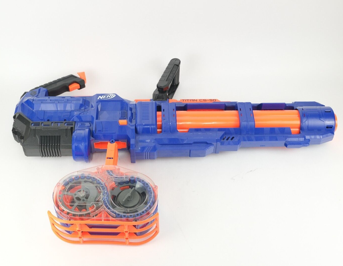 Nerf Elite Titan CS-50 Blaster w/Magazine TESTED WORKS