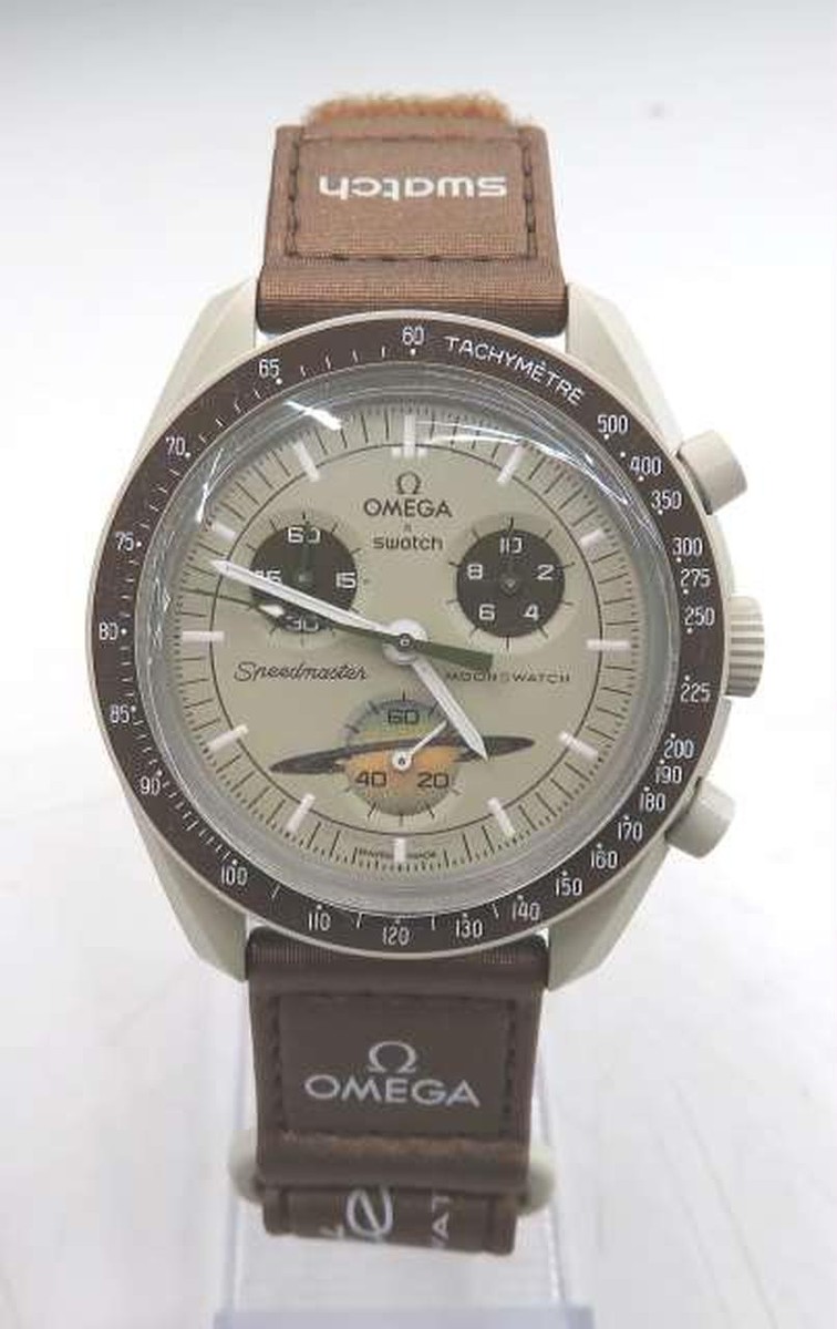 Omega Swatch Speedmaster Moonswatch Mission To Saturn So33T100 | eBay