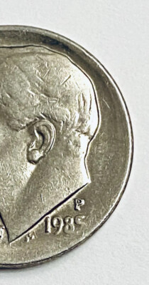 1985 P Roosevelt Ten Cent Dime Circulated Error Coin | eBay